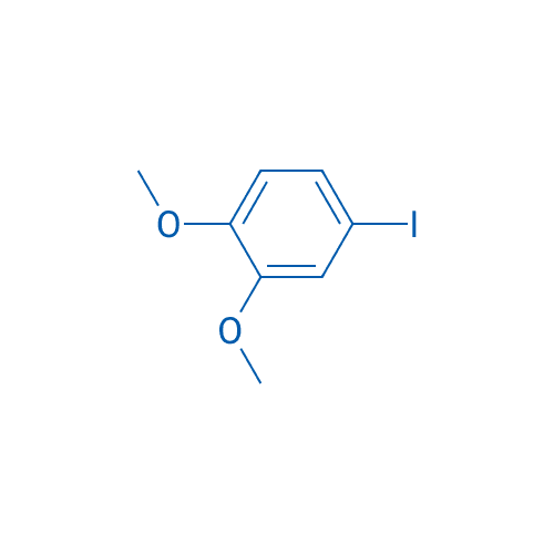 4-碘-1,2-二甲氧基苯 分子结构式