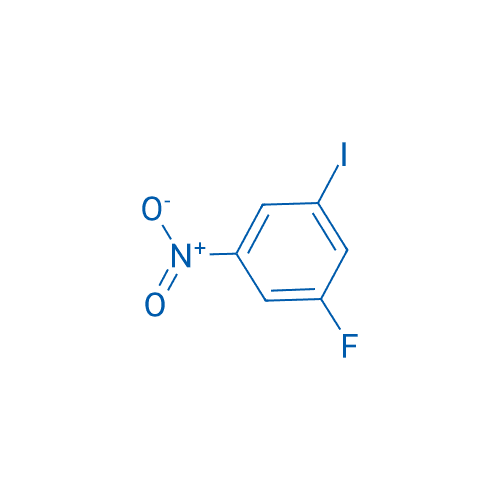 1-氟-3-碘-5-硝基苯 分子结构式