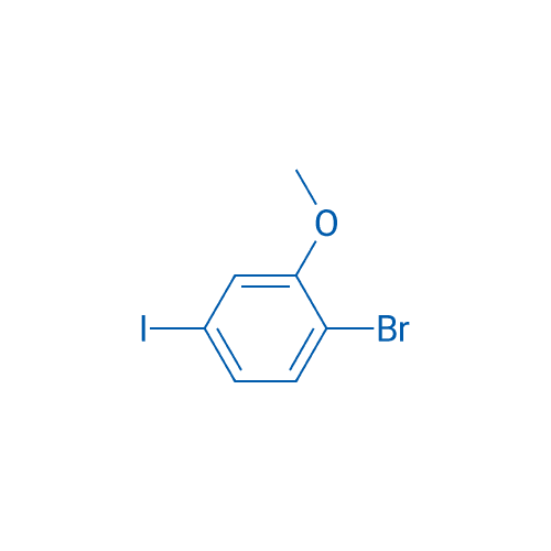2-溴-5-碘苯甲醚 分子结构式