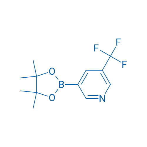 5-三氟甲基吡啶-3-硼酸频那醇酯 分子结构式