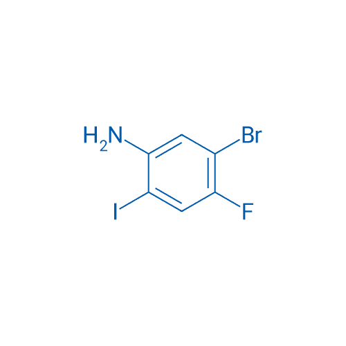 5-溴-4-氟-2-碘苯胺 分子结构式