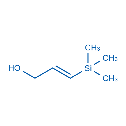 反-3-(三甲基甲硅烷基)烯丙醇 分子结构式