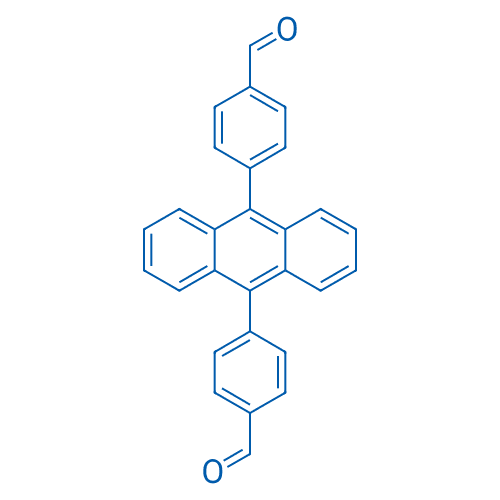 4,4'-(蒽-9,10-二基)二苯甲醛 分子结构式