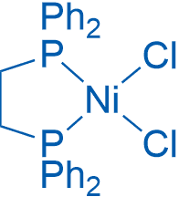 1,2-双(二苯基膦)乙烷氯化镍 分子结构式
