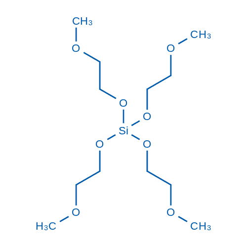 四(2-甲氧基乙氧基)硅烷 分子结构式