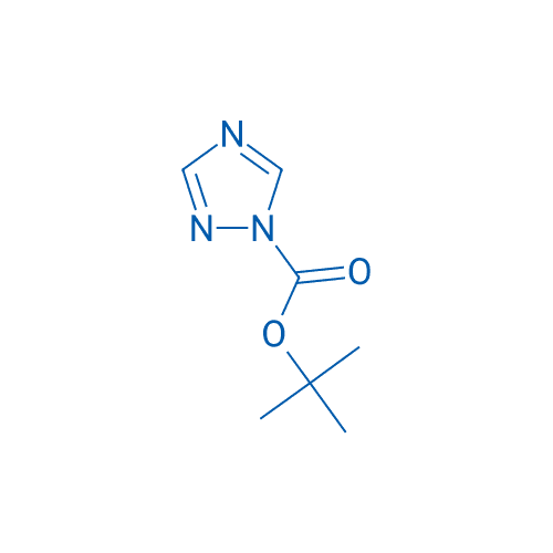 1-叔丁氧基羰基-1,2,4-三唑 分子结构式