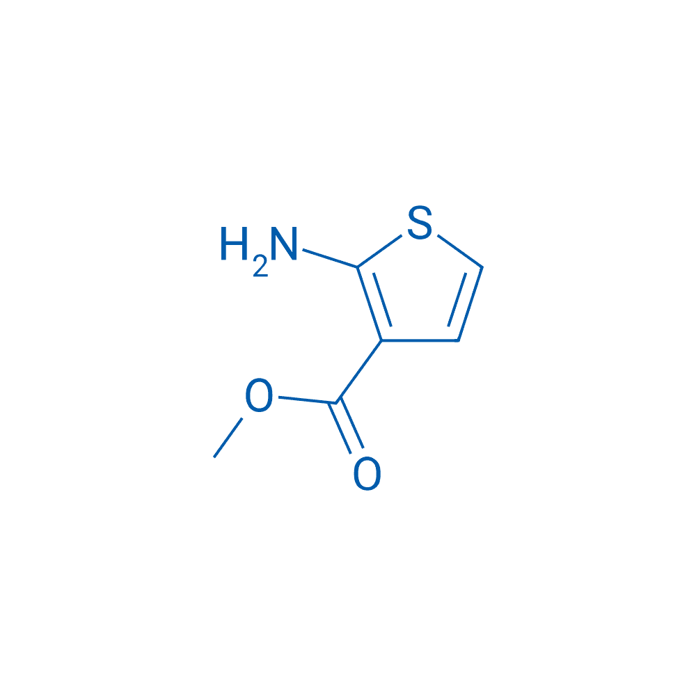 2-氨基噻吩-3-甲酸甲酯 分子结构式