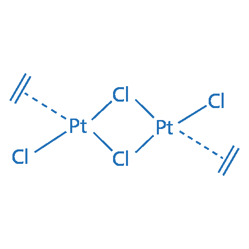 μ-二氯(乙烯基)二氯化铂 分子结构式