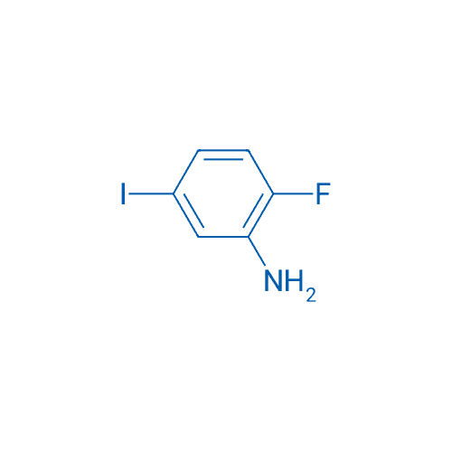 2-氟-5-碘代苯胺 分子结构式