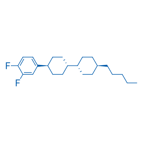 反式,反式-4-戊基环己基环己基-3’,4’-二氟苯 分子结构式