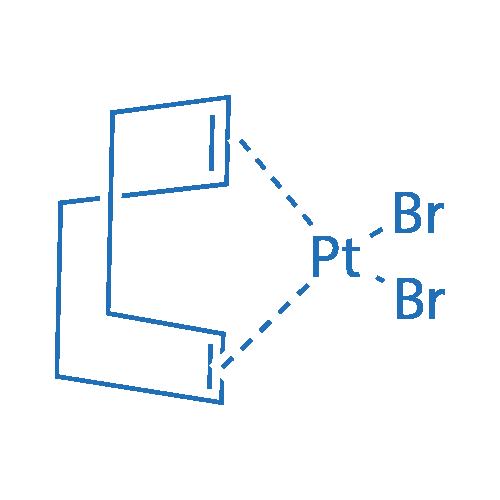 (1,5-环辛二烯)二溴化铂(II) 分子结构式