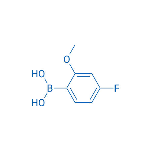 4-氟-2-甲氧基苯硼酸 分子结构式