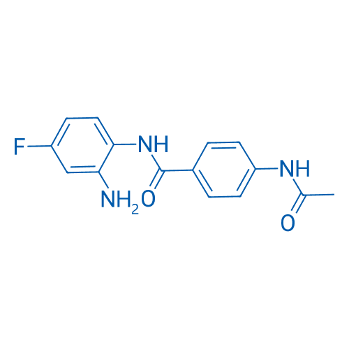 4-乙酰氨基-N-(2-氨基-4-氟苯基)苯甲酰胺 分子结构式
