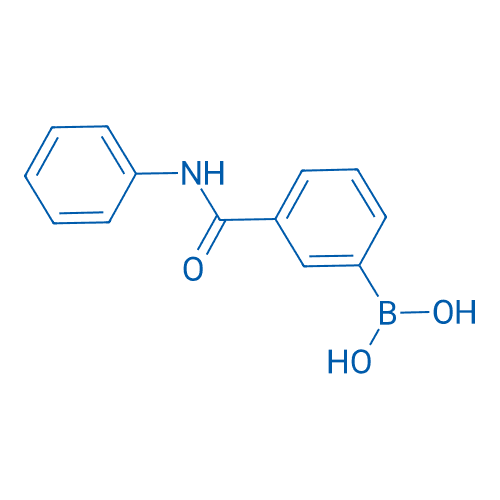 3-苯氨羰基苯硼酸 分子结构式