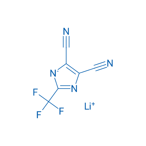 2-(三氟甲基)-1H-咪唑-4,5-二甲腈锂盐 分子结构式