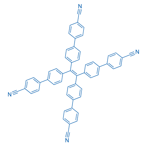 4',4''',4''''',4'''''''-(乙烯-1,1,2,2-四基)四(([1,1'-联苯]-4-甲腈)) 分子结构式