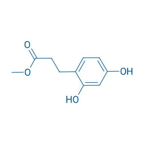3-(2,4-二羟基苯基)丙酸甲酯 分子结构式