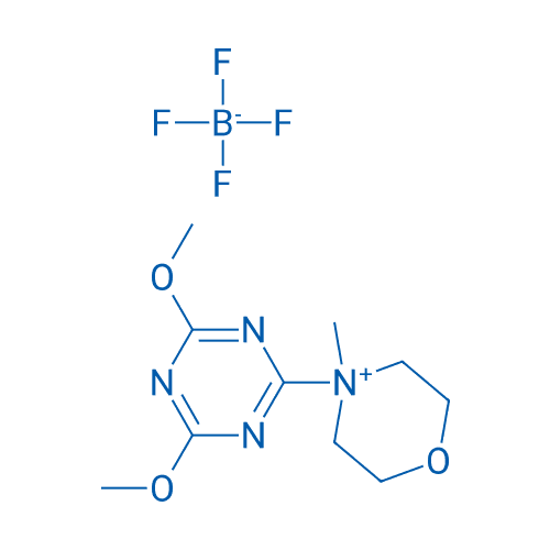 4-(4,6-二甲氧基-1,3,5-三嗪-2-基)-4-甲基吗啉-4-鎓四氟硼酸盐 分子结构式
