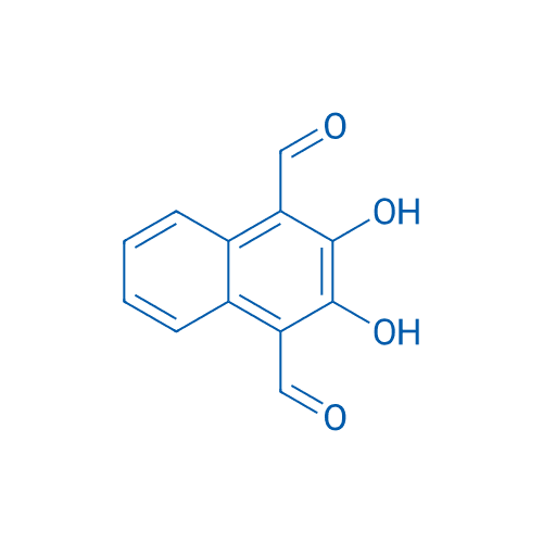 2,3-二羟基萘-1,4-萘二醛 分子结构式