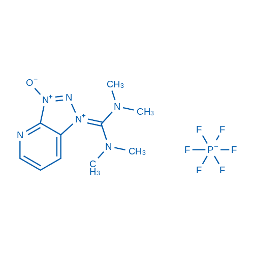 O-(7-氮杂苯并三唑-1-基)-N,N,N',N'-四甲基脲六氟磷酸盐 分子结构式
