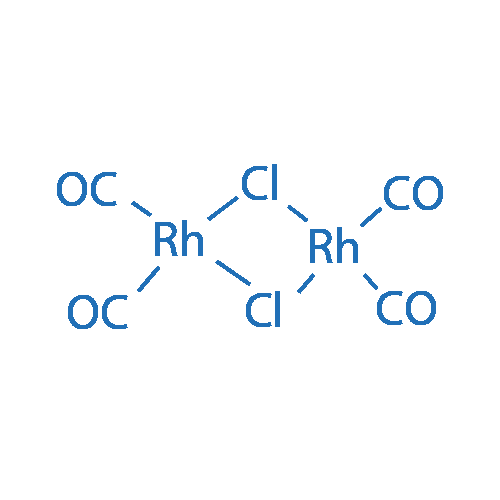 四羰基二氯化二铑 分子结构式
