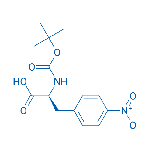BOC-L-4-硝基苯丙氨酸 分子结构式