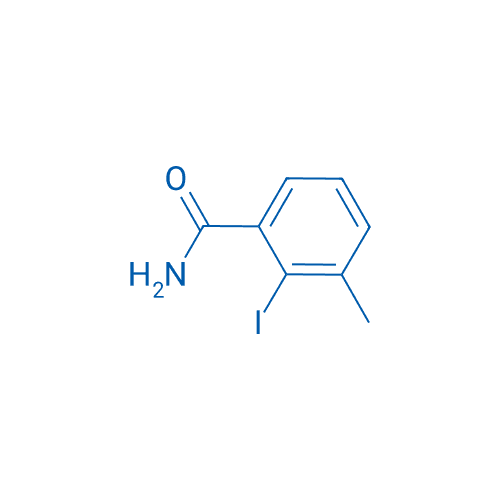2-碘-3-甲基苯甲酰胺 分子结构式