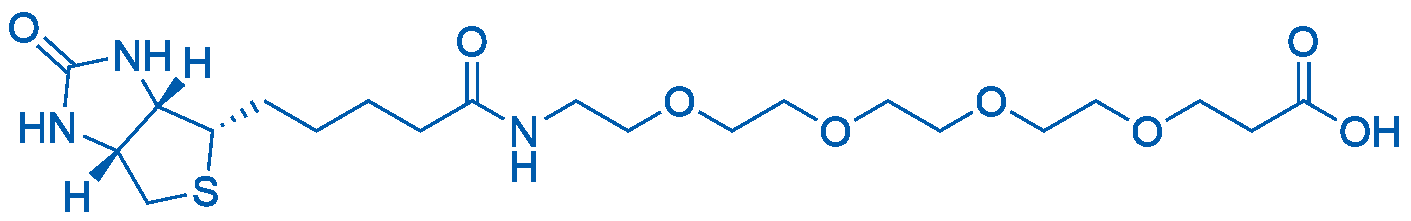 17-氧代-21-((3aS,4S,6aR)-2-氧代六氢-1H-噻吩并[3,4-d]咪唑-4-基)-4,7,10,13-四氧杂-16-氮杂二十一酸 分子结构式
