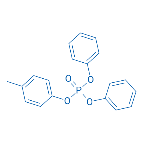磷酸甲苯二苯酯 分子结构式