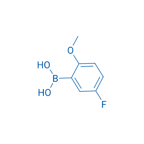 5-氟-2-甲氧基苯硼酸 分子结构式