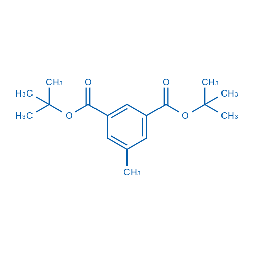 5-甲基间苯二甲酸二叔丁酯 分子结构式