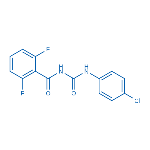 N-((4-氯苯基)氨甲酰基)-2,6-二氟苯甲酰胺 分子结构式