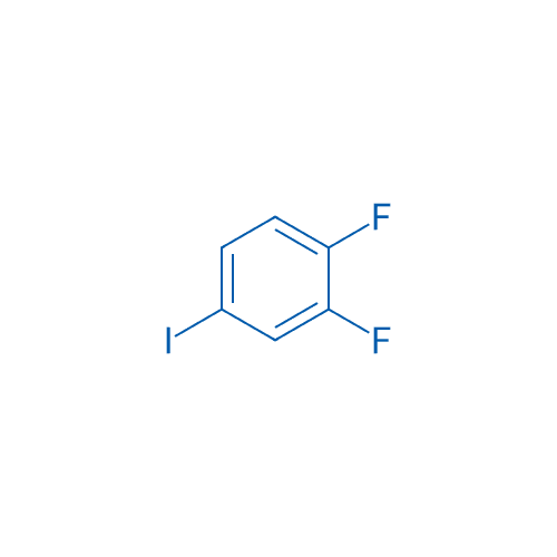 1,2-二氟-4-碘苯 分子结构式