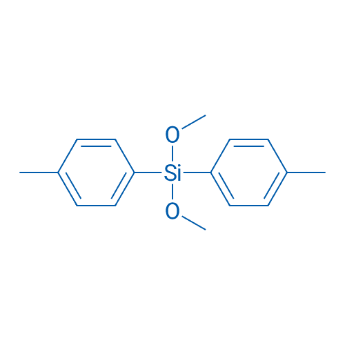 二甲氧基二对甲苯基硅烷 分子结构式