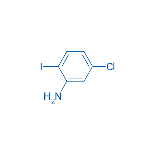5-氯-2-碘苯胺 分子结构式