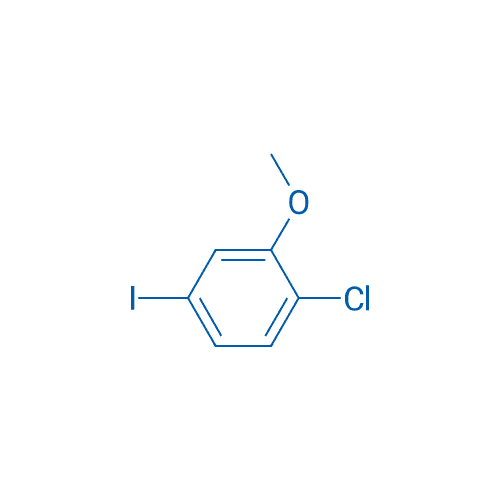 2-氯-5-碘苯甲醚 分子结构式