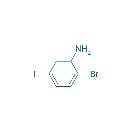 2-溴-5-碘苯胺 分子结构式
