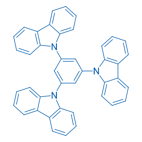 1,3,5-三(9H-咔唑-9-基)苯 分子结构式