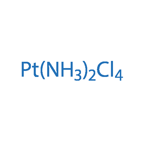 反式二氨基四氯化铂 分子结构式
