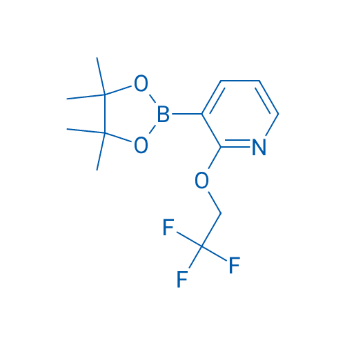 3-(4,4,5,5-四甲基-1,3,2-二氧硼杂环戊烷-2-基)-2-(2,2,2-三氟乙氧基)吡啶 分子结构式