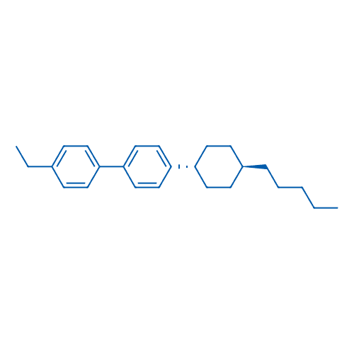 反式-4-乙基-4'-(4-戊基环己基)-1,1'-联苯 分子结构式