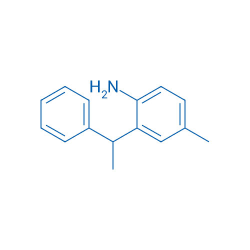 4-甲基-2-(1-苯基乙基)苯胺 分子结构式