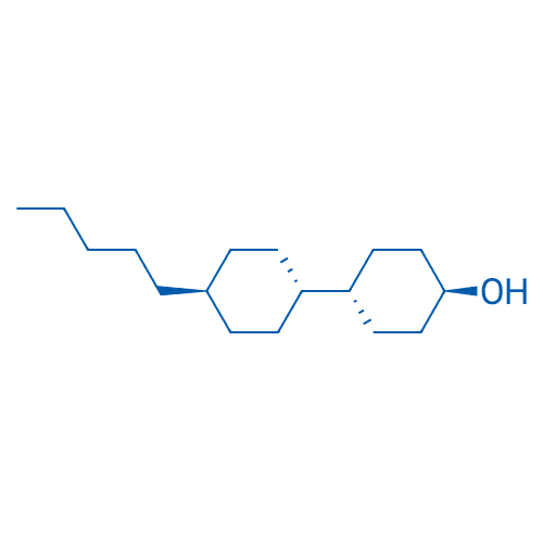 反-4-(反-4-戊基环己基)环己醇 分子结构式
