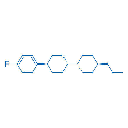 反,反-4-(4-氟苯基)-4'-丙基联二环己烷 分子结构式
