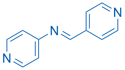 N,1-二(吡啶-4-基)甲亚胺 分子结构式
