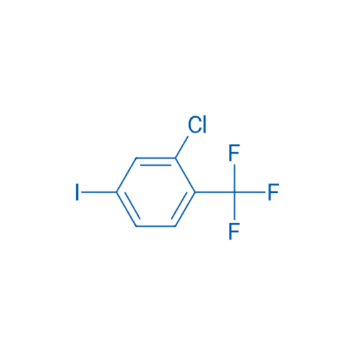 2-氯-4-碘-1-(三氟甲基)苯 分子结构式