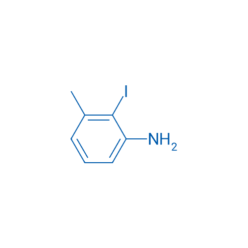 2-碘-3-甲基苯胺 分子结构式