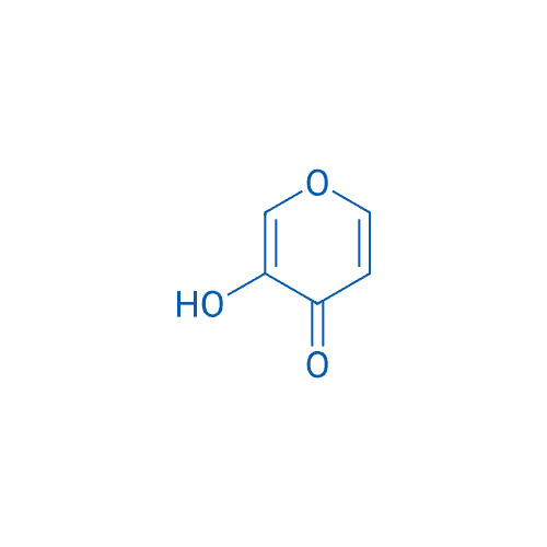 3-羟基-4H-吡喃-4-酮 分子结构式