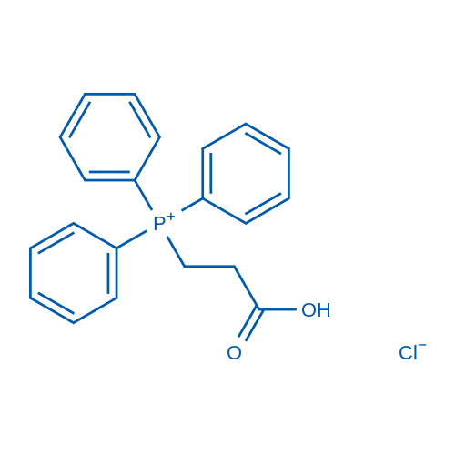 (2-羧乙基)三苯基氯化膦 分子结构式