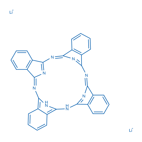 酞菁二锂 分子结构式